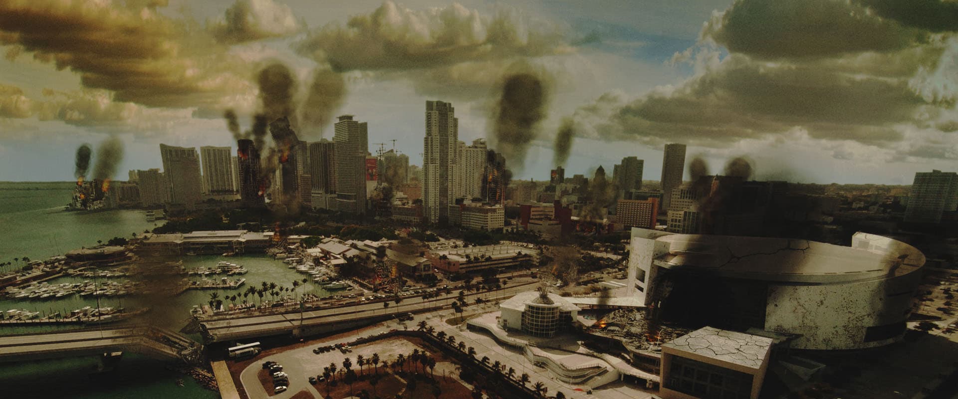 Hecatombe official film still — Jorge plays chess in soliloquy while dying as victim of terrorism, experimental short film Miami