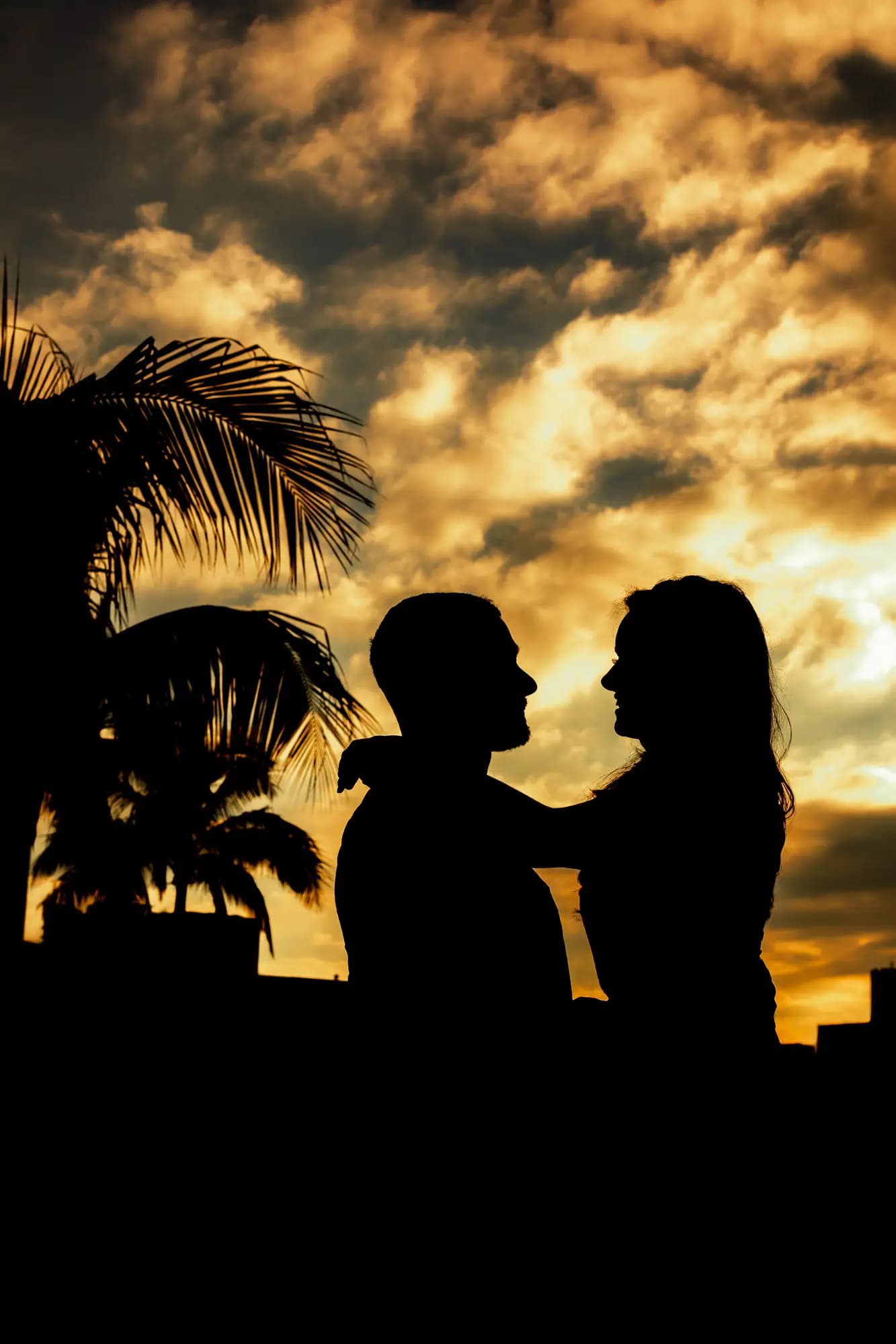 Cinematic golden hour wedding portraits at a South Florida venue by Boogietek Photo+Cinema