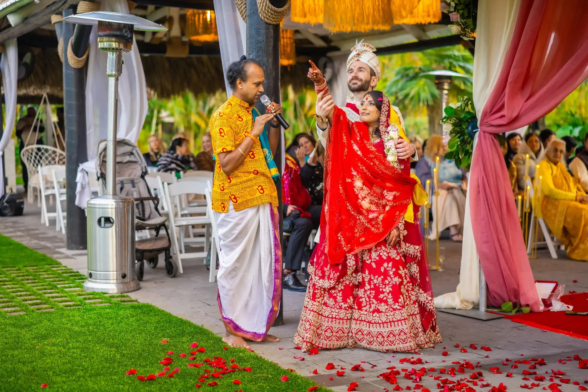 Multi-cultural South Florida wedding — vibrant ceremony traditions and cultural attire captured by Boogietek Photo+Cinema