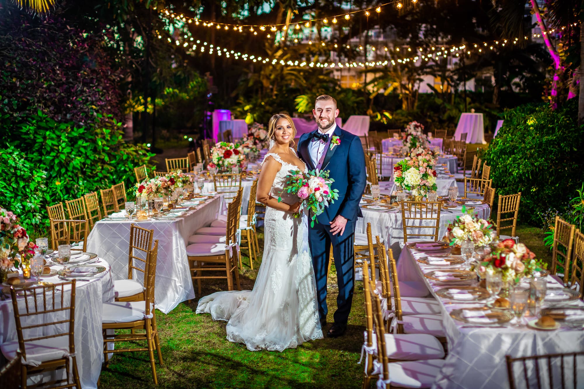 Outdoor wedding at Miami Beach Botanical Garden in South Florida with natural scenery and romantic ambiance by Boogietek